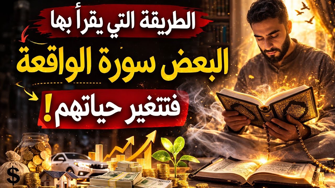 كسب كثير من المال بعد قراءة سورة الواقعة بهذة الطريقة💰