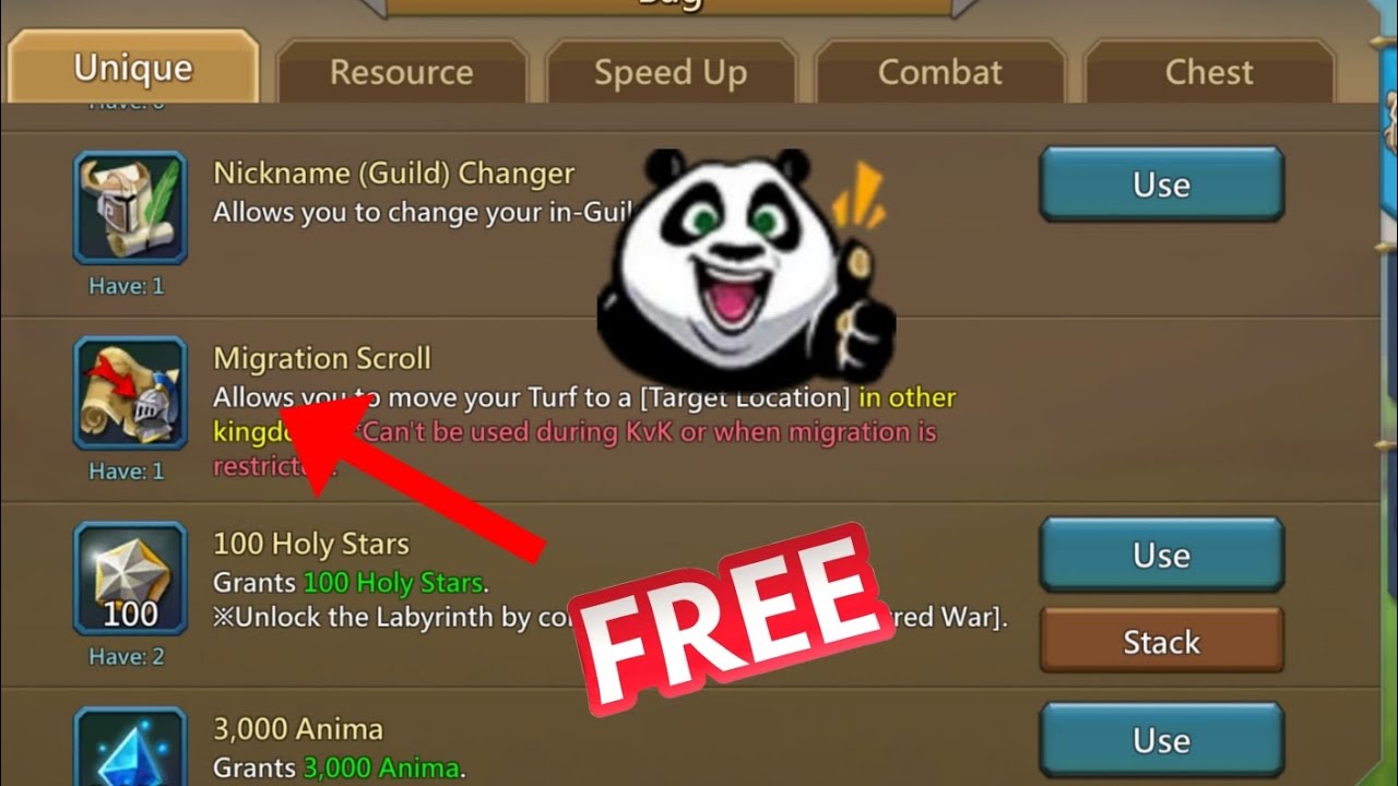 Lords mobile free Migration Scroll || #lordsmobile #free @LordsMobile
