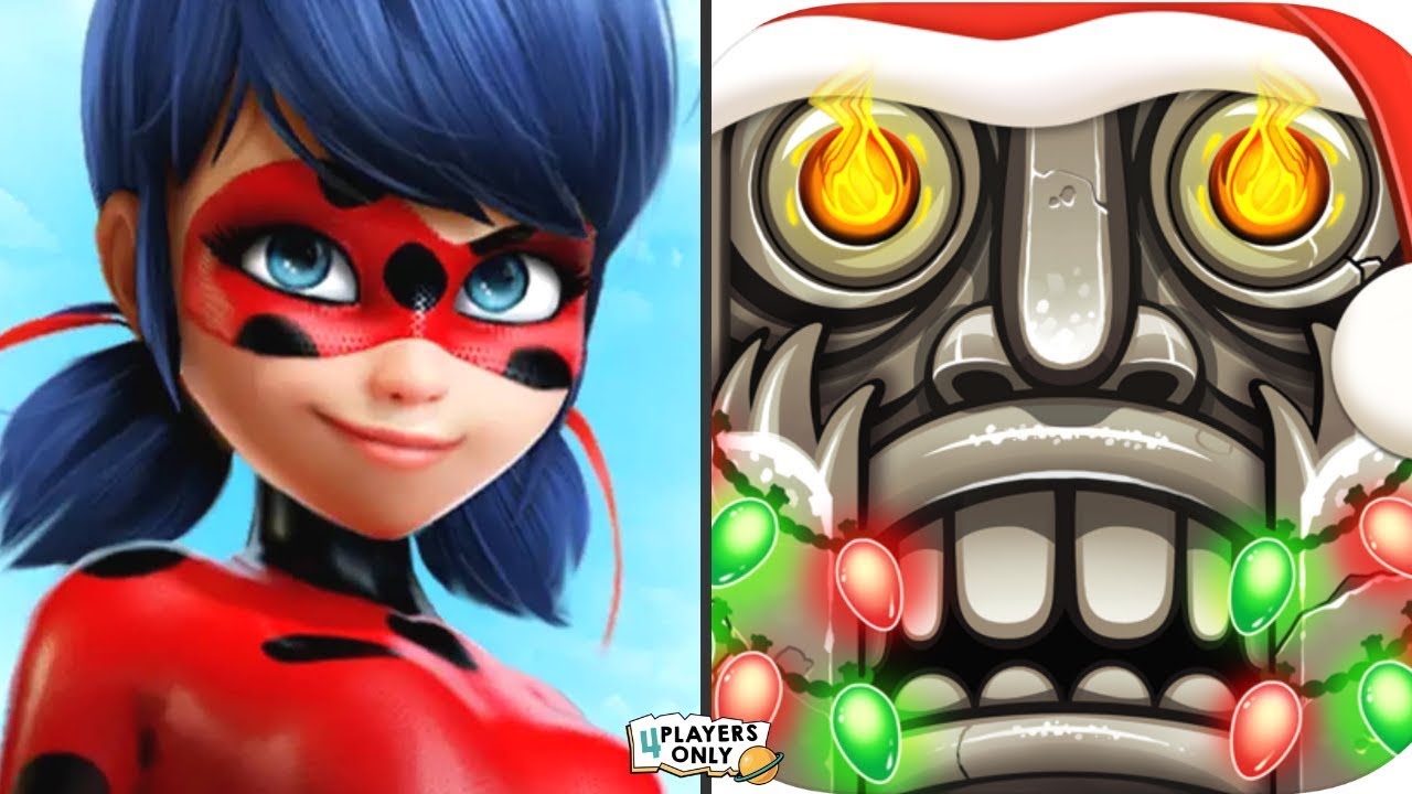 Miraculous Ladybug & Cat Noir [Play as Adrien/Cat Noir] VS Temple Run 2 [NEW HOLIDAY HAVOC Map!]