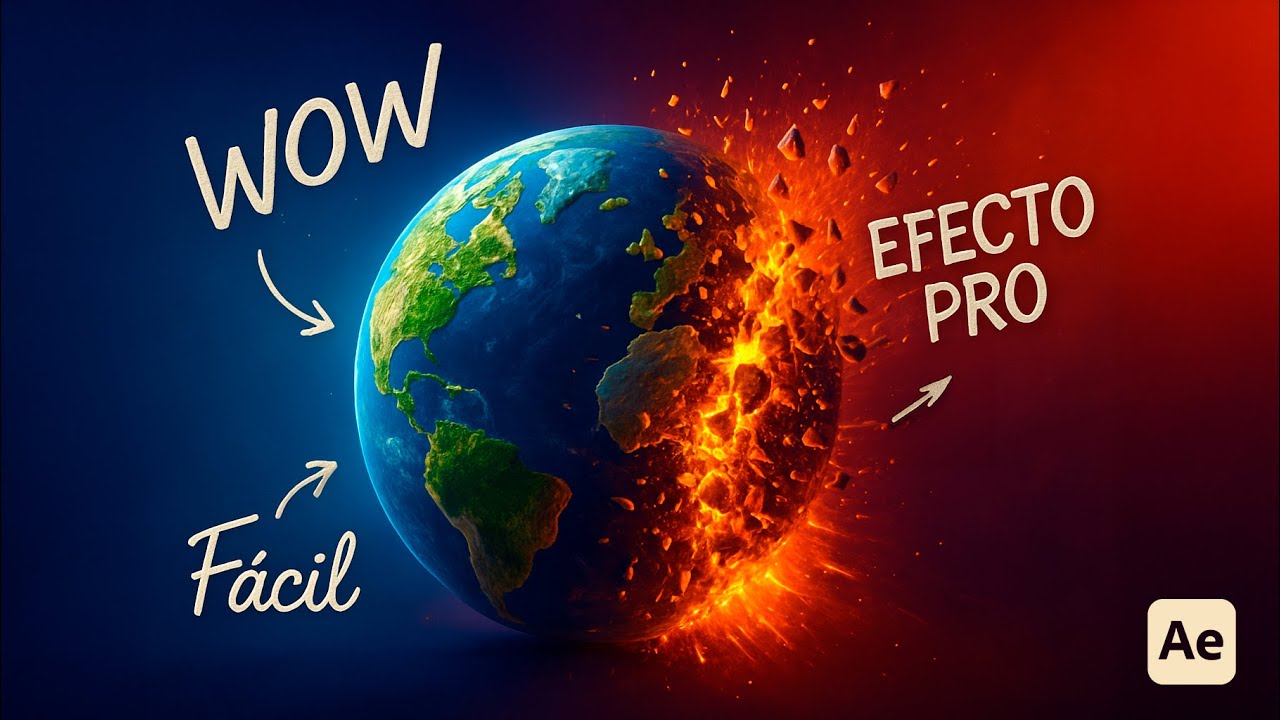 💥Rompe el mundo en After Effects con un solo efecto | Efecto SHATTER explicado fácil!✨