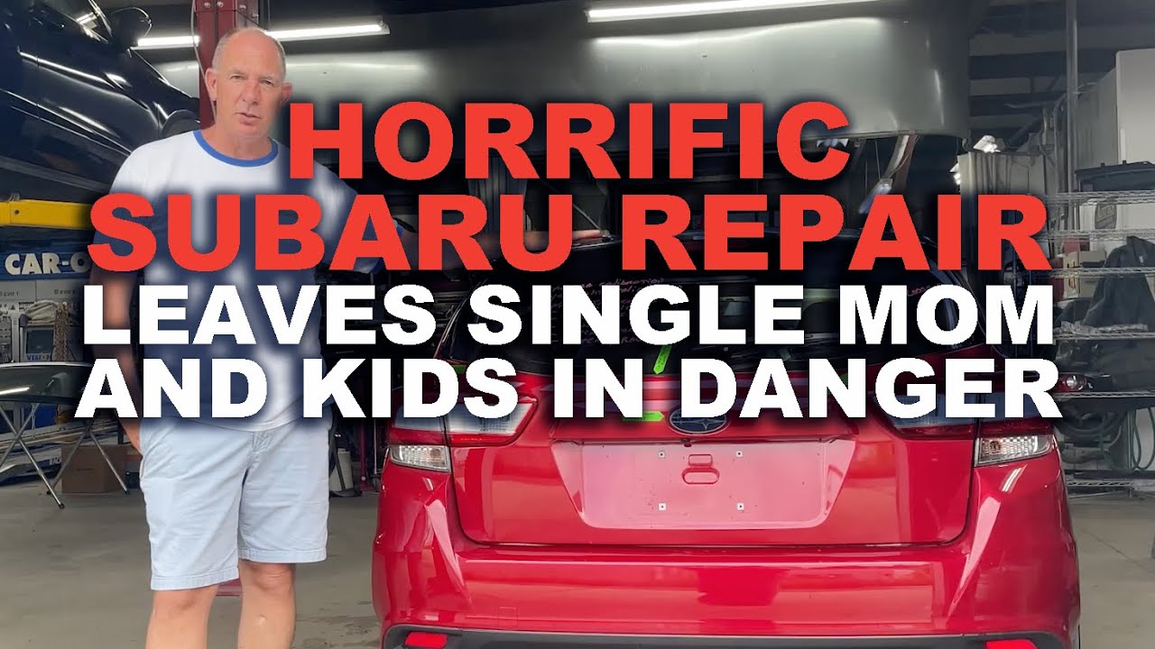 Red Subaru Impreza Post Repair Inspection
