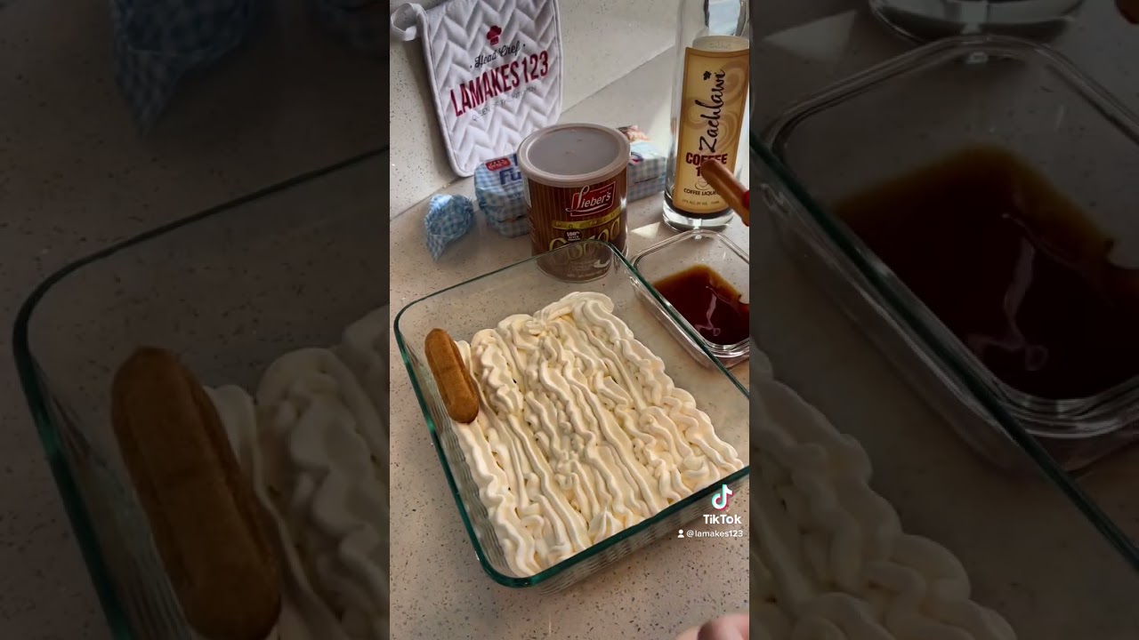 kosher parve tiramisu with coffee liqueur and chocolate orange liqueur