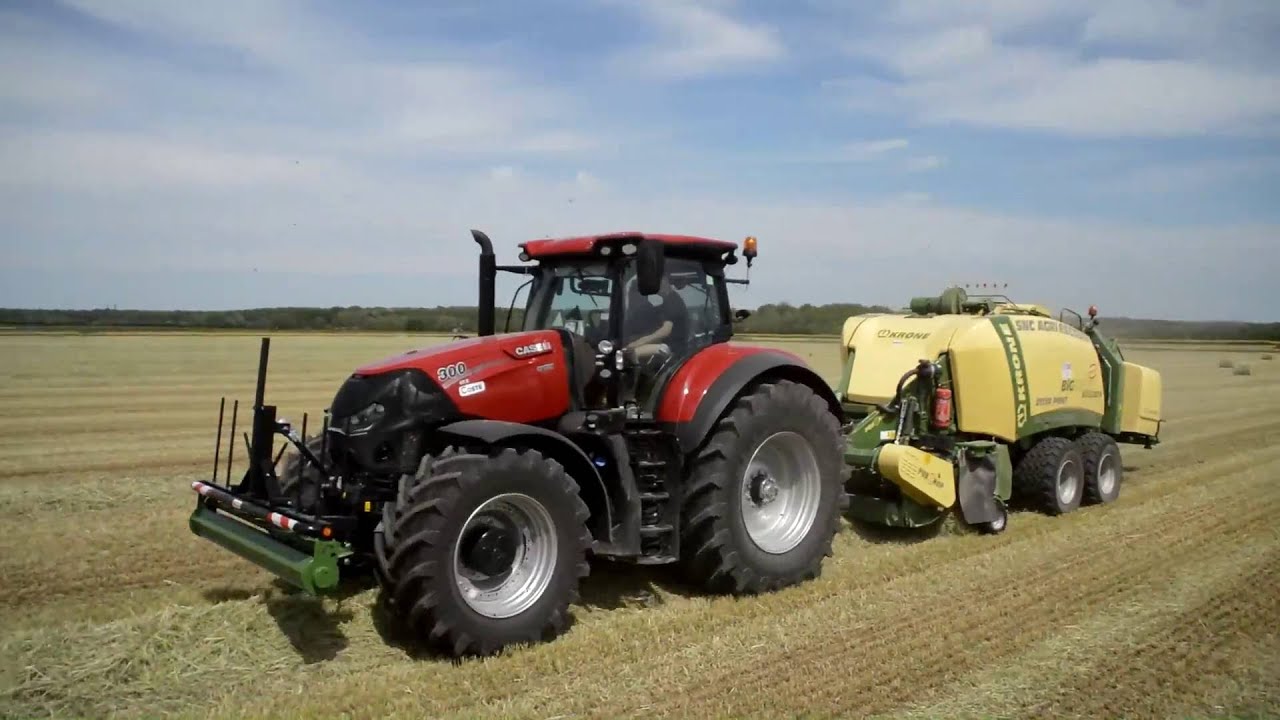 NEW Case IH Optum 300cvx and Krone bigPack1290 HDP xc / Hay 2k16