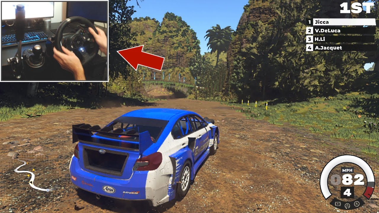 DIRT 5 Steering Wheel + Shifter Gameplay | Subaru Impreza STI Rallycross