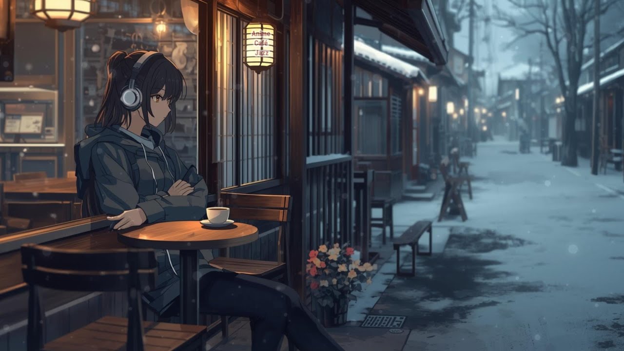 Snowfall Evening Jazz ☕ Smooth Winter Relaxing Music