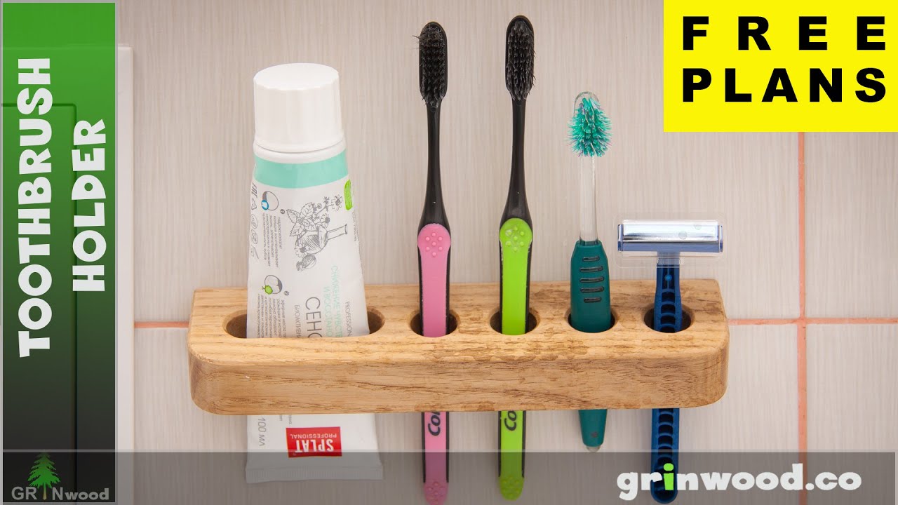 🟢 Wall Mounted Toothbrush Holder Making 👉 FREE PLANS 👈 DIY