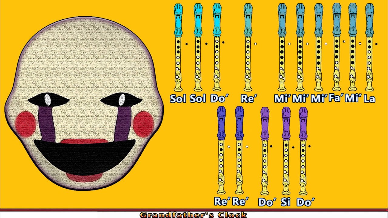 My Grandfather's Clock (Five Nights at Freddy's 2) en Flauta Dulce con Notas