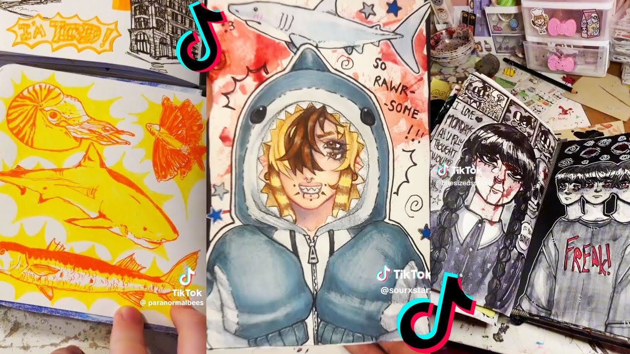 ART SKETCHBOOK 📖 TIKTOK compilation #6