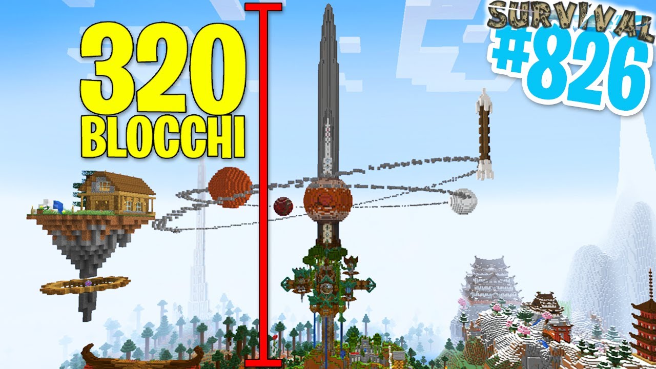 LA NUOVA TORRE PI&Ugrave; ALTA di MINECRAFT!! - Minecraft ITA SURVIVAL #826