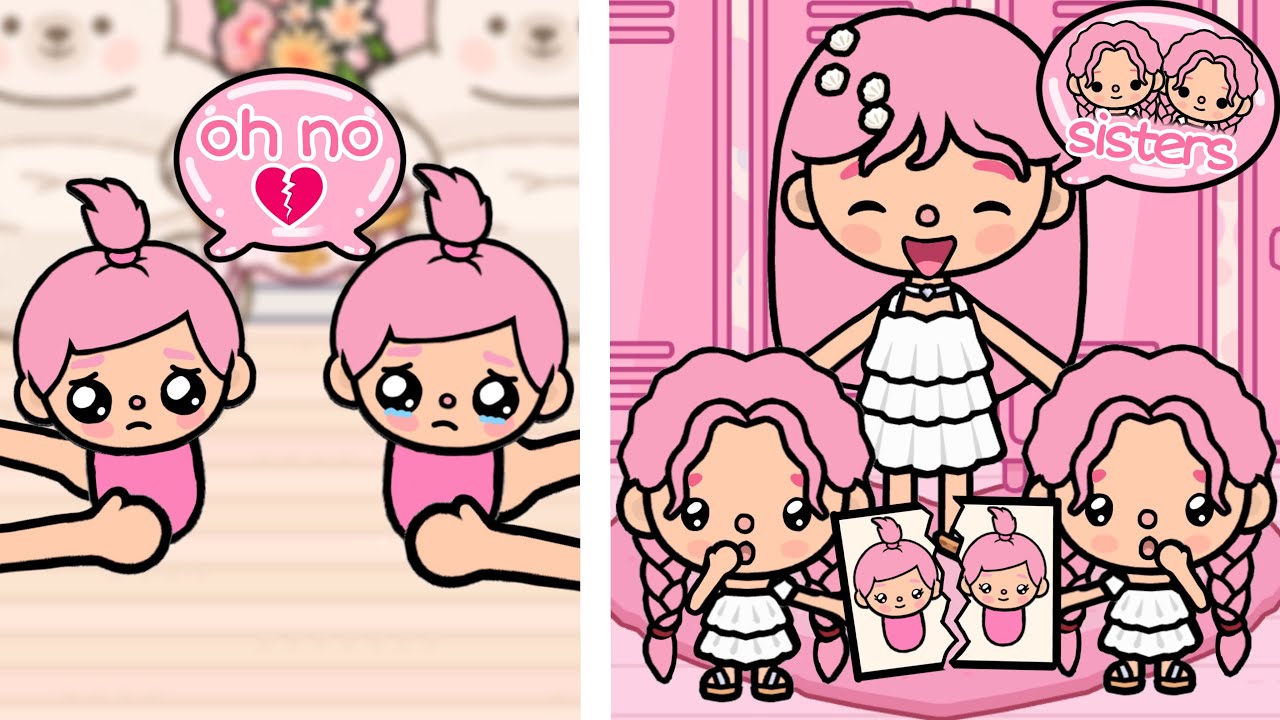 The twins were separated as children💔 /Toca sad stories😭/ Toca boca😉