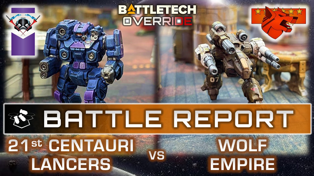 BATTLETECH Part 3! Lancers vs Wolf Empire | Escape From Dagda | Override Battle Report | ilClan Era