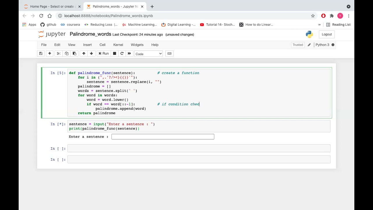 Palindrome Code in python