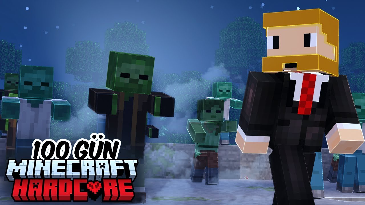 Hardcore Minecraft'ta ZOMBİ SALGININDA 100 Gün Geçirdim