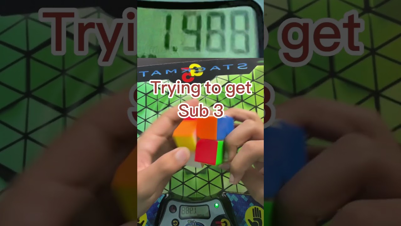 Trying to Get Sub 3 #rubikscube #speed #speedsolve #shorts