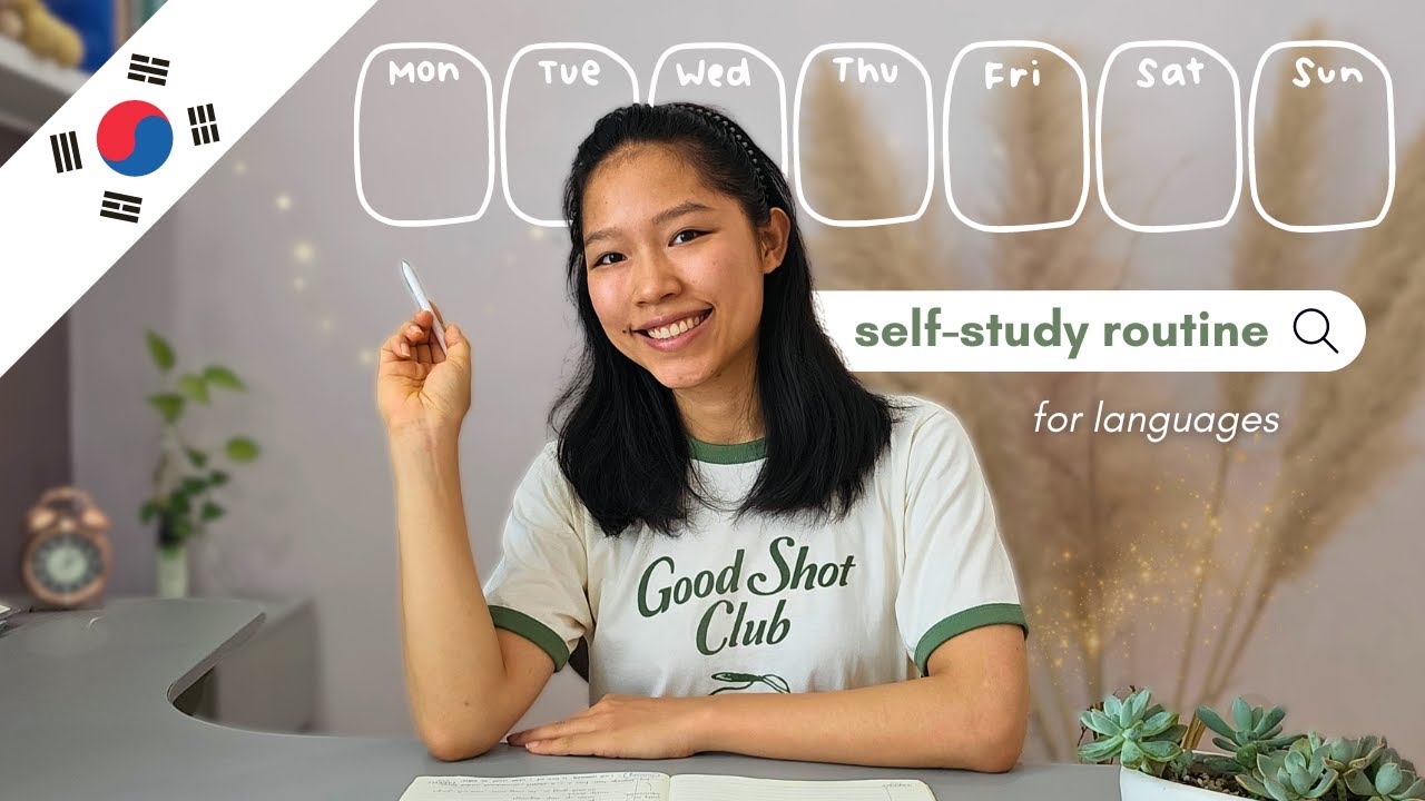 My ✨sustainable✨ weekly Korean language learning routine | 🇰🇷