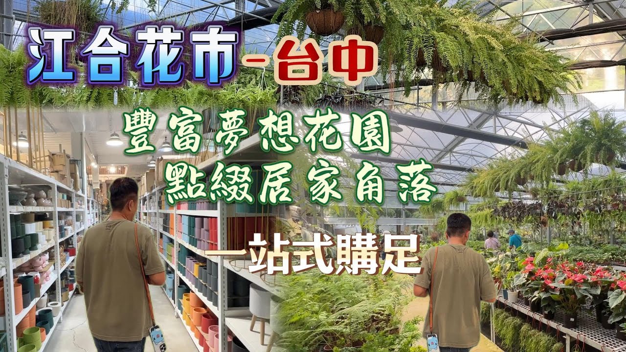 #一間花卉及花藝用品百貨的mall一樣大且齊全#台中江合花市-大型居家園藝賣場#台中花市