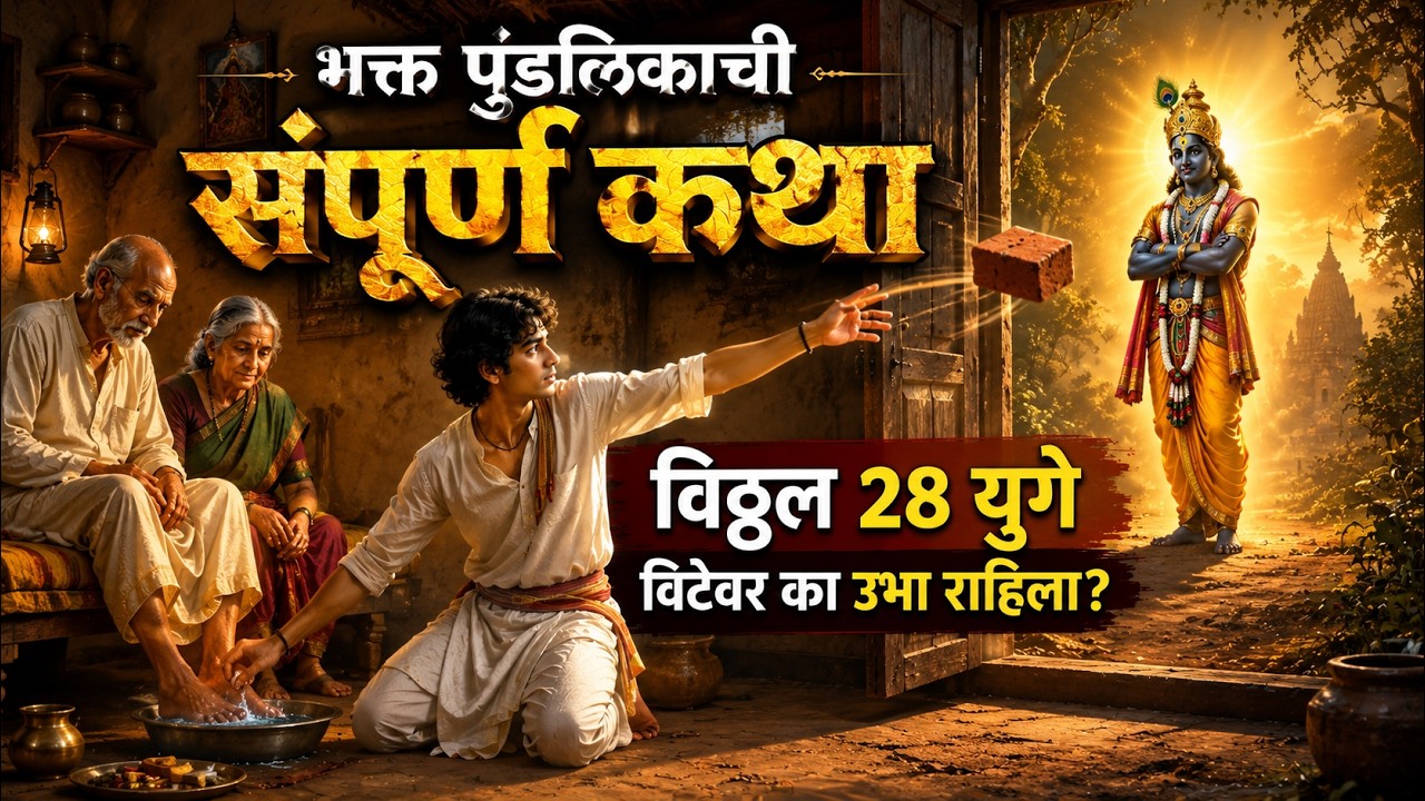भक्त पुंडलिकाची संपूर्ण कथा | विठ्ठल 28 युगे विटेवर का उभा राहिला?