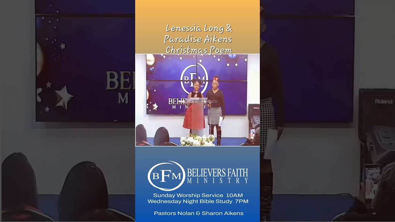Lenessia Long & Paradise Aikens shared a Christmas Poem enlightening us on the joy of the holidays.