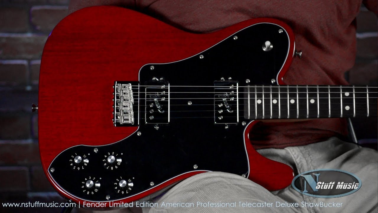 Fender Limited Edition American Professional Telecaster Deluxe ShawBucker - прозрачный, малиново-...