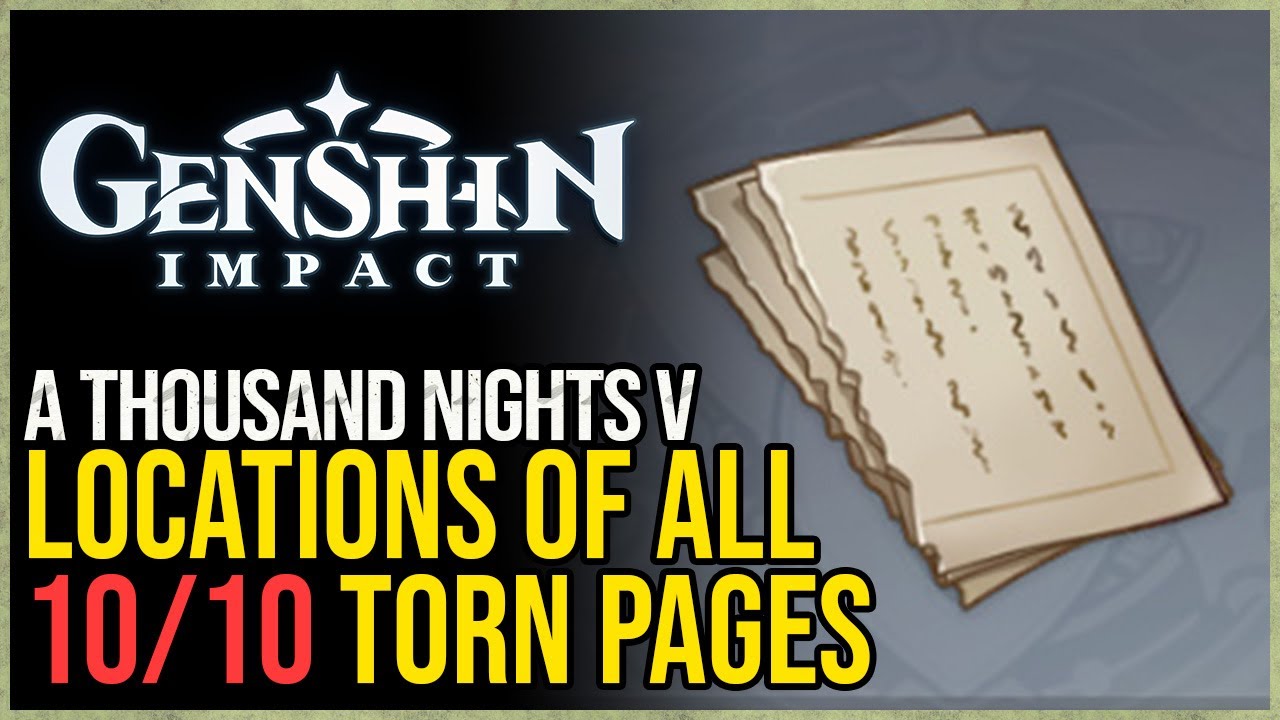 A Thousand Nights V All Torn Pages Genshin Impact