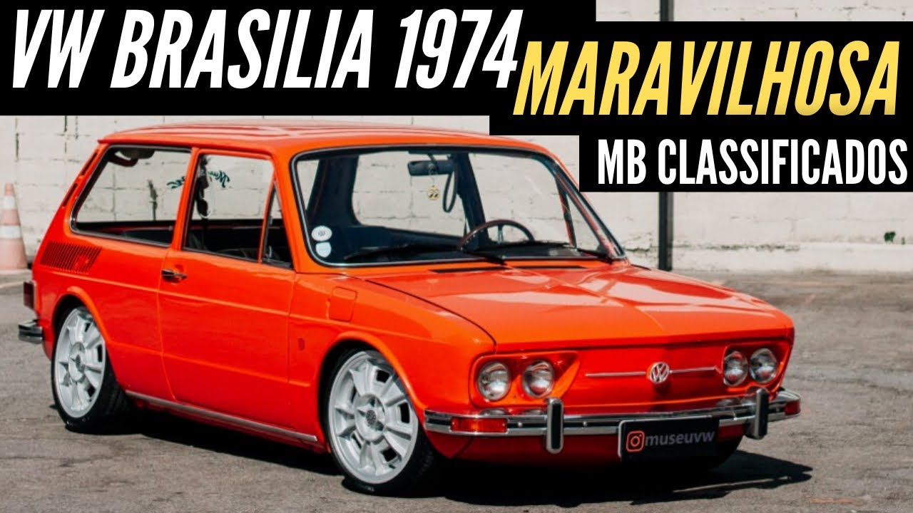 VW BRASILIA 1974 VERMELHO NOBRE ... CARRO DA SEMANA NO MB CLASSIFICADOS !