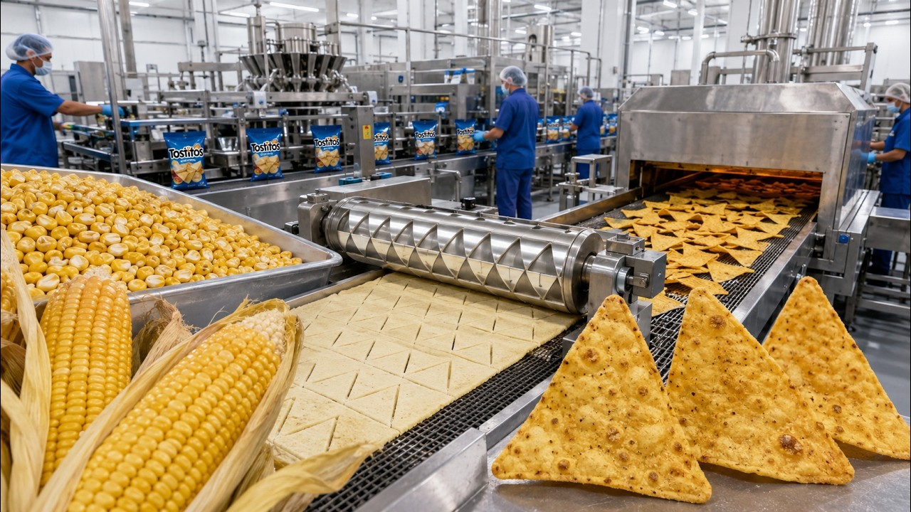 ASÍ se HACEN los TOSTITOS en FÁBRICAS GIGANTES 🌽🏭