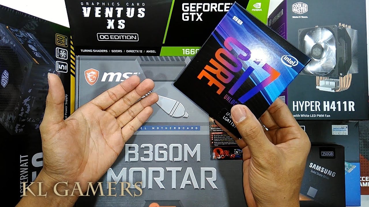 intel Core i7 9700K msi B360M MORTAR SAMSUNG 860 EVO SSD HYPER H411R GTX 1660 VENTUS XS OC Build