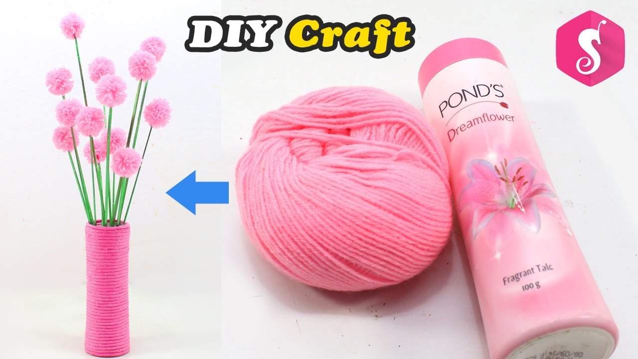Best Out Of Waste PONDS POWDER BOX | Easy WOOLEN Craft Idea | Home Decor 2018