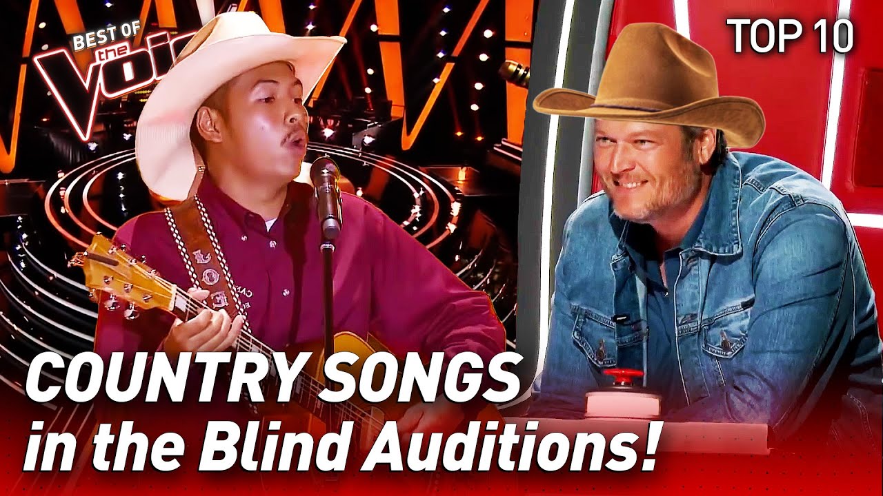 TOP 10 | COUNTRY SONGS that make The Voice CHAIRS spin like crazy