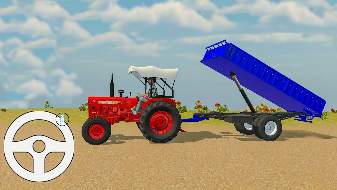 Indian vehicles simulation 3d - tractor and trolley drive first time || tractor wala game 😁