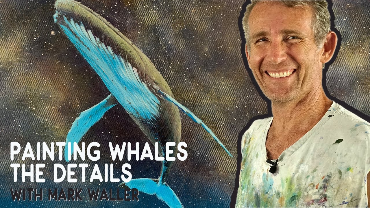 Whale Painting Demo | in studio with Mark Waller
