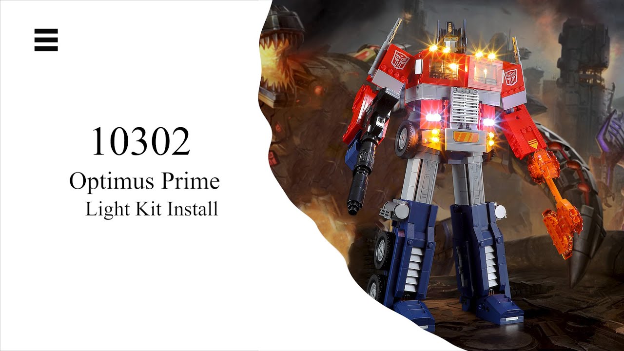 Install Lightailing Light Kit For Lego Optimus Prime 10302