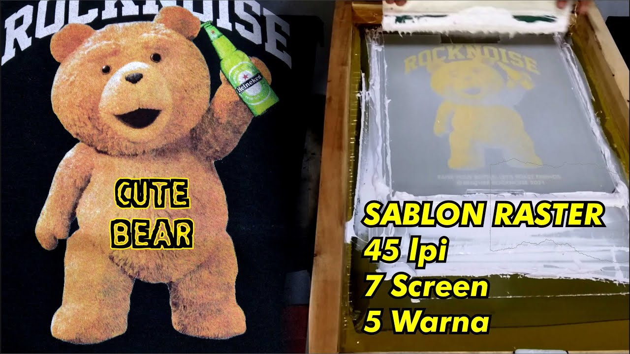SABLON RASTER PLASTISOL 45 Lpi - CUTE BEAR