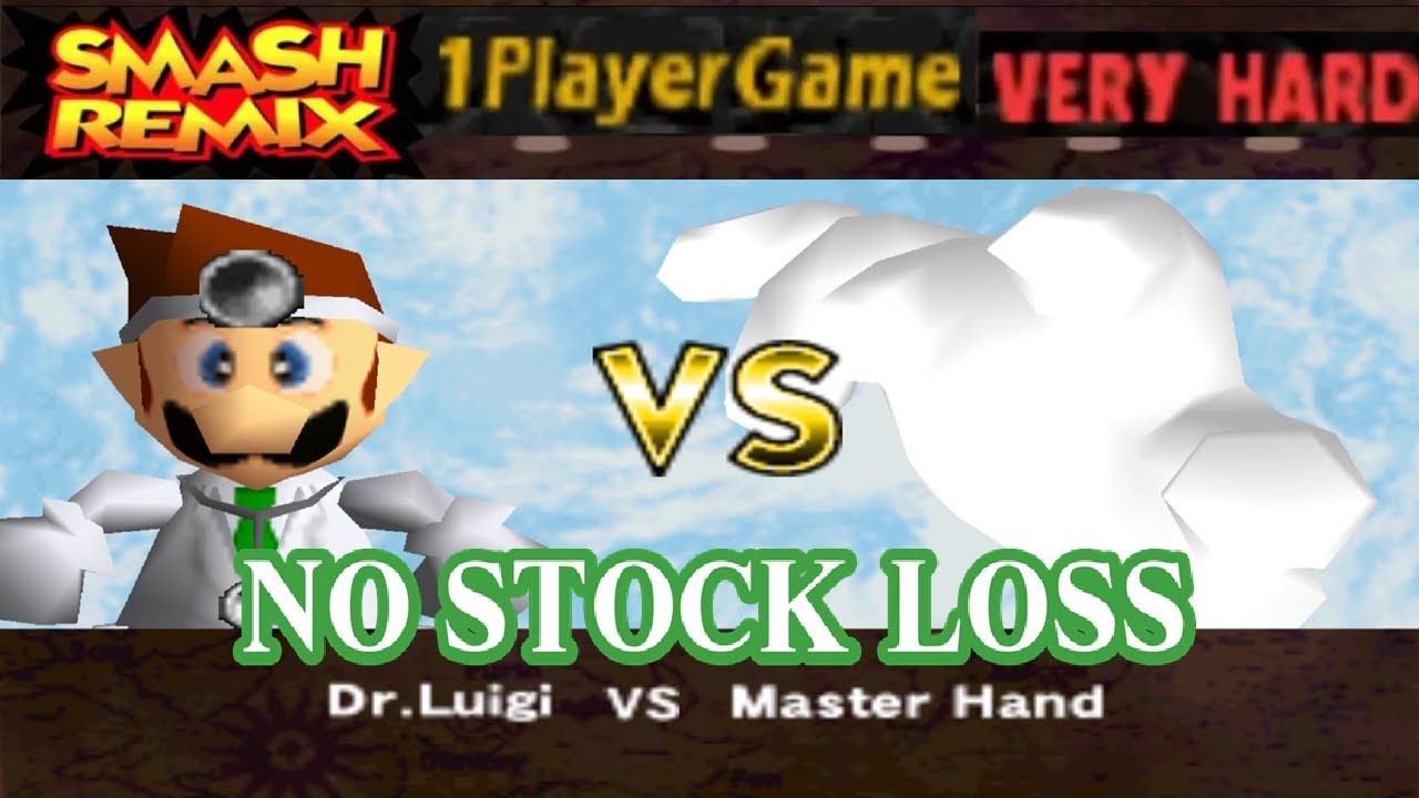 Smash Remix - Classic Mode Gameplay with Dr. Luigi (VERY HARD) No Stock Loss