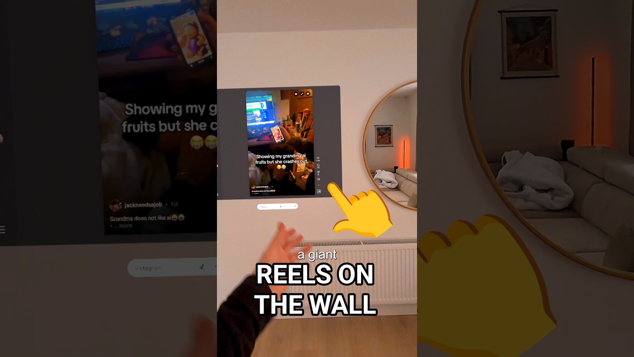 Instagram Reels on Your REAL Wall in VR on Quest 😳