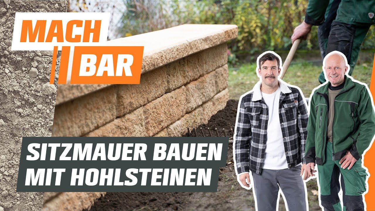 Sitzmauer mit Hohlsteinen bauen | OBI