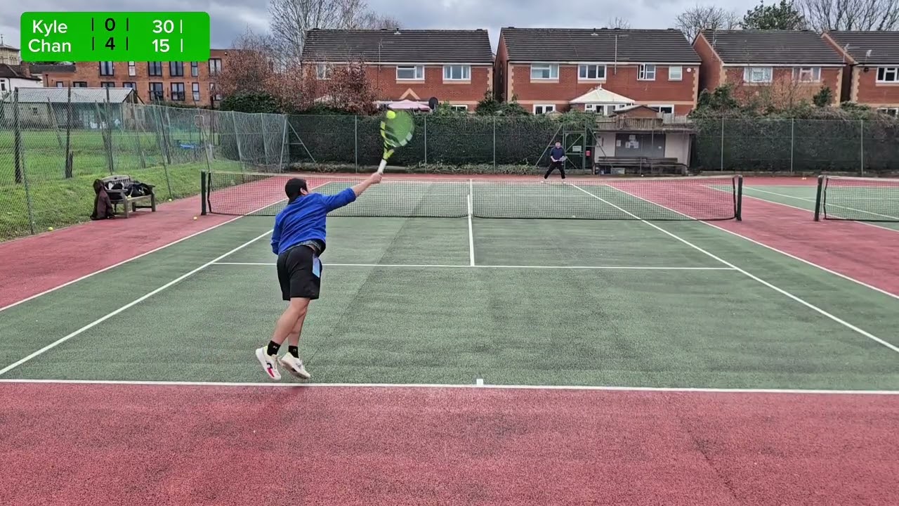 Windy and cloudy afternoon, but the grind never stops. 🌬️🎾