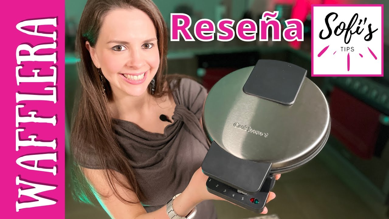 WAFFLERA WMR-CA Cuisinart Reseña en Español waflera redonda REVIEW y como se usa waffles en casa!