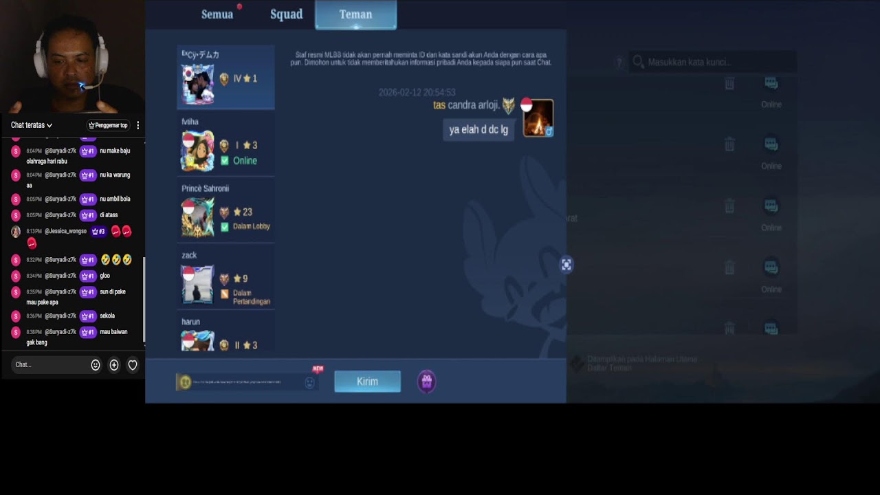 LIVE MLBB = Tamagochi Gaci