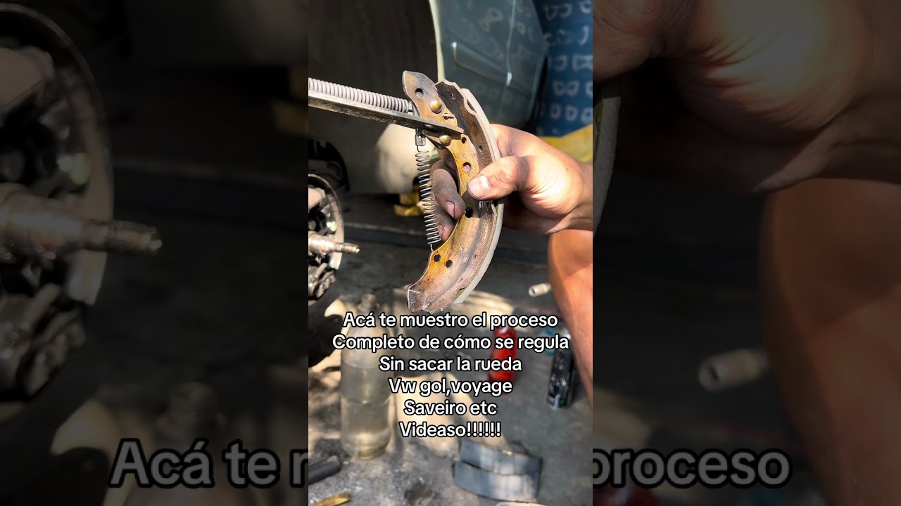 Regulación frenos traseros Vw gol/fox/saveiro/voyage etc con la rueda colocada