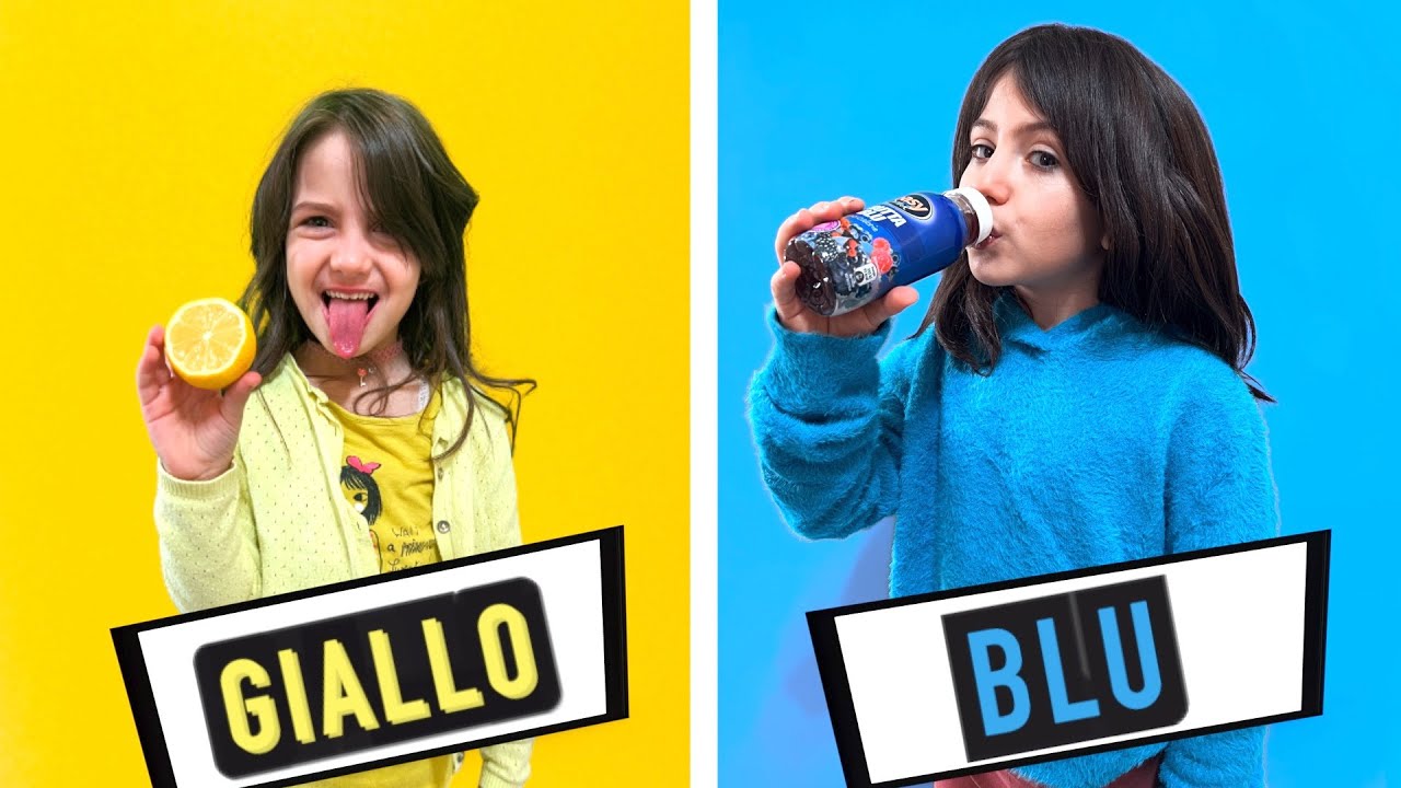 MANGIAMO CIBO DI UN SOLO COLORE PER 24 ORE -CHALLENGE- 