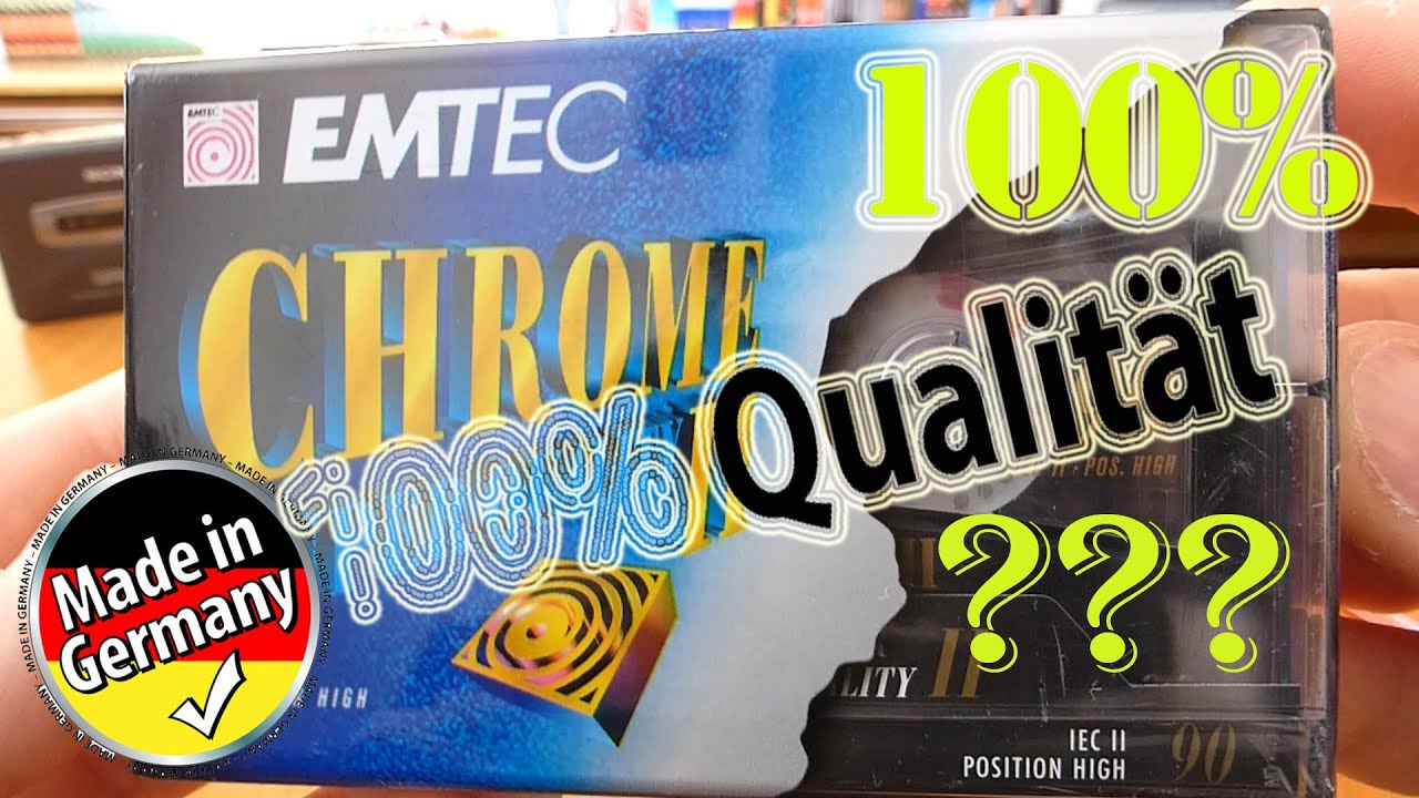 Unwrapping EMTEC Chrome Super Quality II 90 (2002, Germany) type II audio cassette!