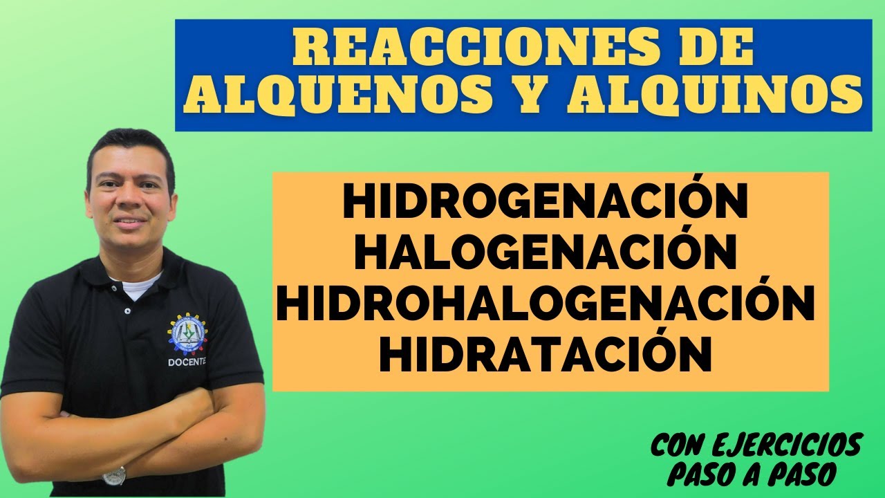 REACCIONES DE LOS ALQUENOS Y LOS ALQUINOS: HIDROGENACION, HALOGENACION, HIDROHALOGENACION E HIDRAT..