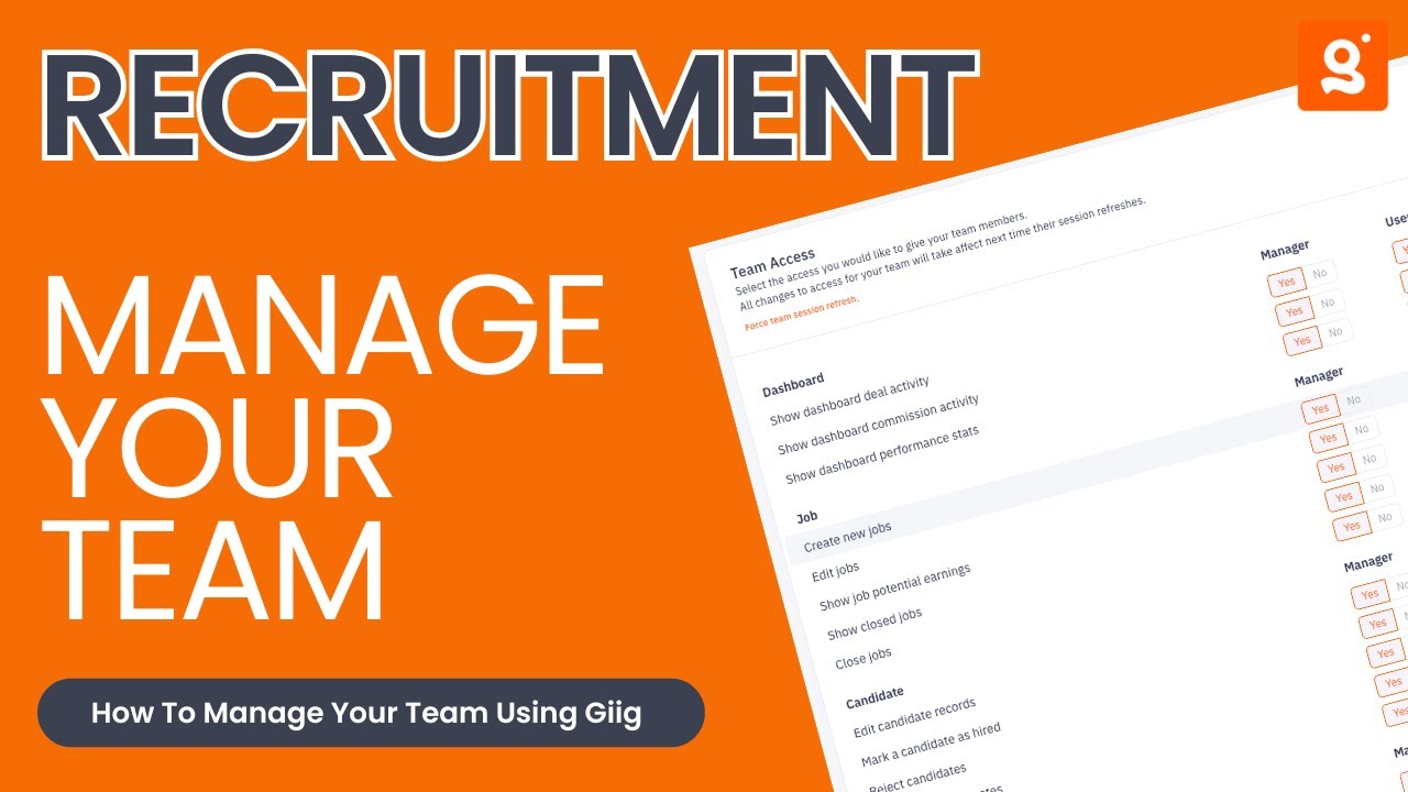 How To Manage Your Recruitment TEAM on Giig Hire