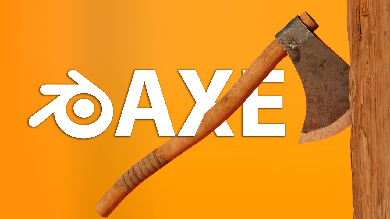 Make Axe in Blender & Substance 3D Painter - Full Tutorial