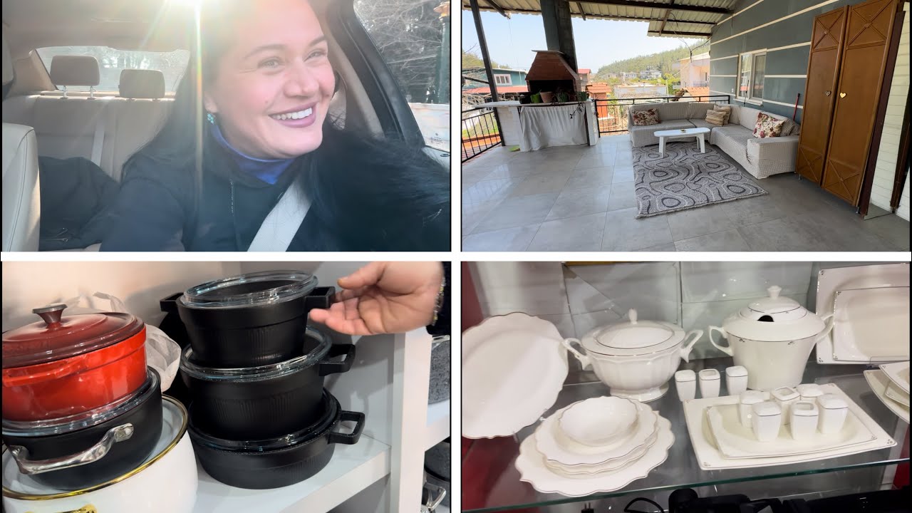 KUMALARIM ÇOĞALDI🤨YEMEK TAKIMI VE TENCERE TAKIMI ALDIK 🍽️ TERASIMIN YENİ DÜZENİ