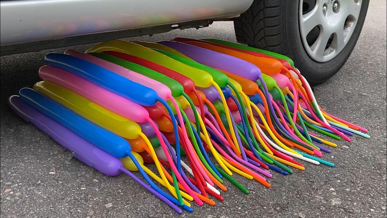 COCA COLA BALLOON VS CAR, Coca Cola Zero, PowerAde, Fanta, Sprite, Fruko and Mentos Diff Unde
