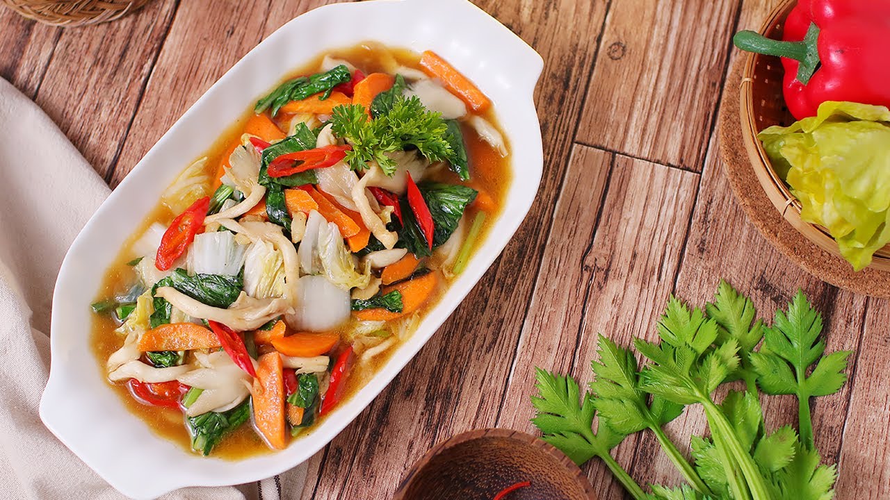 RESEP MASAKAN HEMAT WAKTU - CAH JAMUR DAN SAYURAN