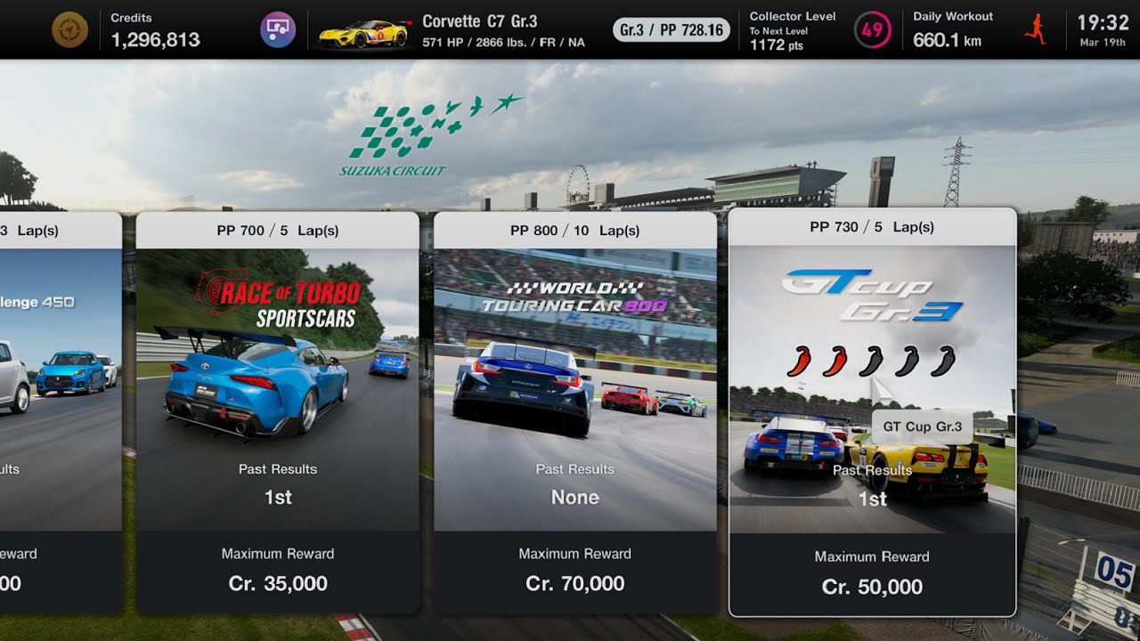 Gran Turismo 7 | GT Cup Gr.3 Suzuka Circuit - Difficult Hard Corvette C7 Gr.3 [C7.R GTE]