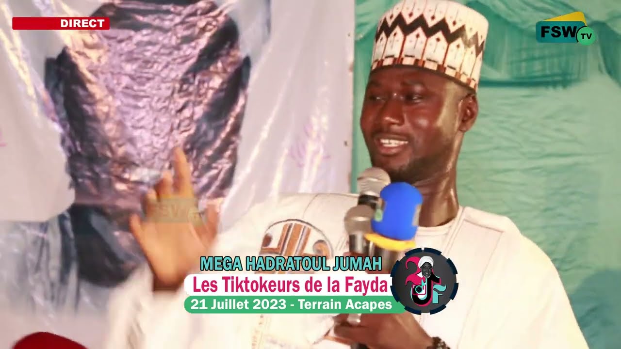 Tout Baye /MEGA HADARA JUMMAH Terrain Acapes Organisé par les Tiktokeurs de la Fayda 21 Juillet 2023